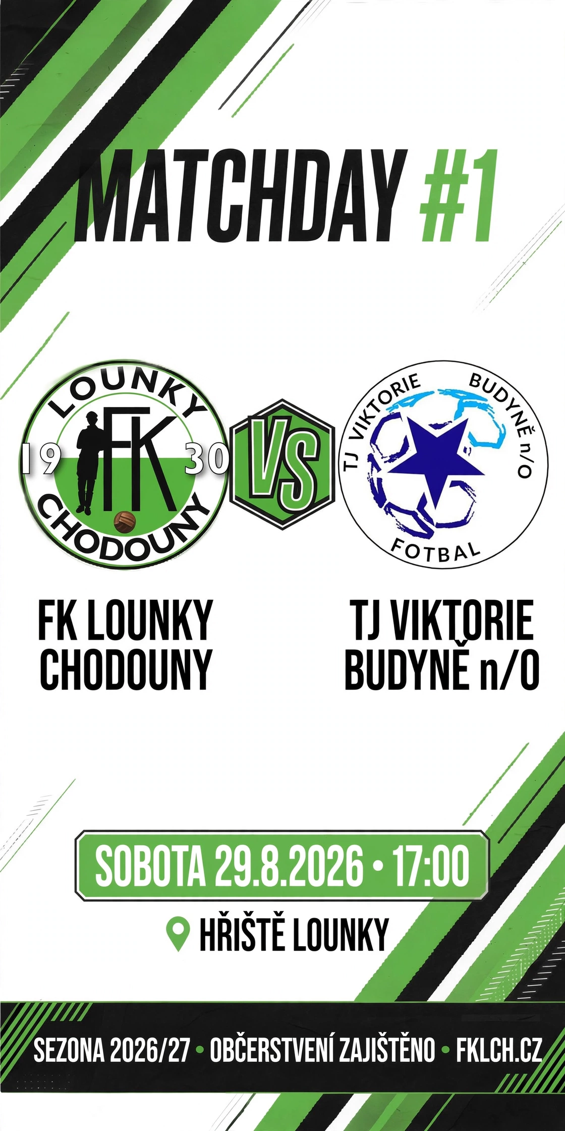 Preview: Sobota 29.8. 2026, 17:00 FKLCH vs TJ Viktorie Budyně nad Ohří